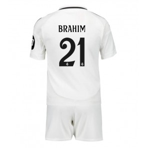 Real Madrid Brahim Diaz #21 Dětské Domácí dres komplet 2024-25 Krátký Rukáv (+ trenýrky)